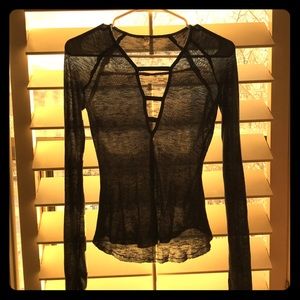 Free People layering top. Olive green XS.